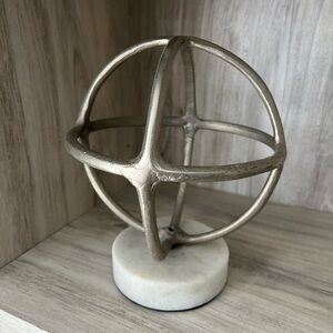 Decorative Sphere on Marble Base - Home Accent